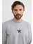 Kabartma Baskılı Bisiklet Yaka Sweatshirt 5