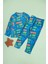 Play Yazı Baskılı Bisiklet Yaka Polar Unisex Çocuk Pijama Takımı 1