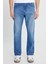 %100 Pamuk Bootcut Fit Cepli Jean Kot Denim Pantolon 3