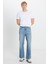 %100 Pamuk Loose Fit Rahat Kesim Cepli Jean Kot Denim Pantolon 1