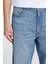 %100 Pamuk Loose Fit Rahat Kesim Cepli Jean Kot Denim Pantolon 4