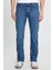 %100 Pamuk Loose Fit Rahat Kesim Jean Kot Denim Pantolon 3