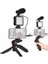 Telefon Tutucu Mini Mikrofonlu Tripod Vlog Çekim Video 2