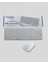 Beyaz Kablosuz Klavye Fare Seti Kablosuz Fare USB Alıcı Pc Uyumlu 2