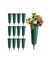 12 Pcs Mezarlık Vazoları Ediciler Memorial Floral Vazolar Mezar Çiçek Tutucu Koni Yeşil Bahis Viyazolar (Yurt Dışından) 2
