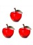 3x Crystal Apple Paperweight Pretty Crafts Sanat ve Koleksiyon Noel Hediyeleri Ev Düğün Dekorasyon Masası/araba Süsleri (A) (Yurt Dışından) 1