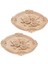 2pcs Ahşap Oyma Aplike Çerçeve Onlay Boyasız Mobilya Dekorasyonu Boyasız Oval Desenler 21X15CM (Yurt Dışından) 3