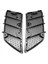 2x Araba Hood Üst Hava Havalandırma Grille Kapak Trim Mercedes Benz W164 ml Gl 320 350 450 550 63AMG 08-11 1648804305 Sol (Yurt Dışından) 2