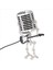 Mikrofon Robot Retro Tarzı Mikrofon Robot Masa Lambası Guitare Gece Işığı Tutma Vintage Mikrofon Robot Masa Lambası Siyah (Yurt Dışından) 3
