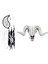 Yin Yang Dream Catcher Dairesel Ağ Tüyler ve Reçine Koyun Baş Kafatası Baş Duvarı Asılı 3D Hayvan Longhorn (Yurt Dışından) 1