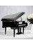 2x Minyatür Grand Piano Model Kiti Müzik Enstrümanı Sandalyeli Ev Ofis Dekorasyonu Için (Siyah Müzik Olmadan) Küçük (Yurt Dışından) 5