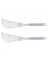 Balık Spatula, 2 Paket Paslanmaz Çelik Balık Turner 12.5 Inç Mutfak Kurabiye Spatula Fırçalanmış Paslanmaz Sap (Yurt Dışından) 2