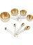 Altın Ölçüm Kupaları Ölçüm Kaşıkları Paslanmaz Çelik Seti 8 Parça Kuru ve Sıvı Malzemeler Pişirme Madenleri (Yurt Dışından) 1