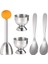 Yumurta Kraker Topper Seti Yumuşak Sert Haşlanmış Yumurta Ayırıcı Aracı 2 Yumurta Bardağı, 2 Metal Kaşık ve 1 Yumuşak Haşlanmış Yumurta Kesici Veya Açıcı (Yurt Dışından) 1