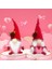 2pcs Sevgililer Günü Gnome Peluş Süslemeleri Mr ve Mrs Scandınavıan Sevgililer Günü Masa Süsleme (Yurt Dışından) 1