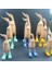 Reçine Ördek Heykeli Bahçe Heykeli Sevimli Karikatür Ördekleri Benekli Wellies Boot Good Good Luck Figurine Green-M (Yurt Dışından) 5