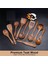 Ahşap Yemek Pişirme Eşyaları, Tik Ahşap Kaşık ve Ahşap Spatula ile Ayarlanmış Mutfak Eşyaları Yemek Pişirmek Için (Yurt Dışından) 4