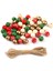 200PCS 16MM Noel Ahşap Boncuklar Renkli Ahşap Boncuklar Craft Dıy Noel Dekorasyonu Için 10M Uzunluğunda Bir Ip ile Set (Yurt Dışından) 1