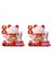 2x 7inch Seramik Çağıran Kedi Maneki Neko Süs Feng Shui Dekorasyon Salıncak Şanslı Kedi C (Yurt Dışından) 1