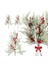 6pcs Noel Kırmızı Meyveler Karlı Çam Dalları Snow 19INCH Buzlu Sedir Spreyler Yapay Noel Çam Ağacı (Yurt Dışından) 1