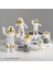 3pcs Astronot Dekor Sevimli Model Küçük Astronot Araba Oturma Odası Masaüstü Dekorasyon Dekorasyon Doğum Günü Hediyesi Gümüş (Yurt Dışından) 4