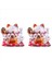 2pcs 7inch Seramik Çağırıyor Cat Maneki Neko Süsleme Feng Shui Dekorasyon Salıncak Şanslı Kedi A (Yurt Dışından) 1