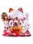 2pcs 7inch Seramik Çağırıyor Cat Maneki Neko Süsleme Feng Shui Dekorasyon Salıncak Şanslı Kedi A (Yurt Dışından) 4
