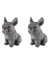 2x Heykel Bahçesi Dekorasyon Köpek Reçine Dekorasyonu Dachshund &amp Fransız Bulldog Heykel Ev Süsleri 17X12X11CM (Yurt Dışından) 2