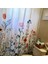 2pcs Çiçek Duş Perdesi 24 Kancalı Suluboya Botanik Çiçekler Dekoratif Banyo Perdesi Modern Banyo (Yurt Dışından) 4