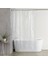 180CMX180CM Plastik Peva Su Geçirmez Duş Perdesi Şeffaf Beyaz Temiz Banyo Perdesi Lüks Banyo Perdesi Kancalar (Yurt Dışından) 5
