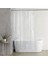 3pcs 180CMX180CM Plastik Peva Su Geçirmez Duş Perdesi Şeffaf Beyaz Açık Banyo Perde Lüks Kancalar (Yurt Dışından) 4
