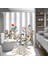 48 Kancalı Çiçek Duş Perdesi Suluboya Botanik Çiçekler Dekoratif Banyo Perdesi Modern Banyo Aksesuarları (Yurt Dışından) 3
