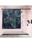 2x Yeşil Duş Perdesi Yaprak Baskı Deseni Modern Doğal Bitki Deseni Polyester Banyo Su Geçirmez Perdeler (Yurt Dışından) 2
