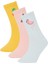 Kız Çocuk 3'lü Pamuklu Uzun Çorap N1748A6NS 11