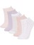 Kadın 5'li Pamuklu Puantiyeli Çizgili Patik Çorap W8944AZNS 13