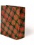 Hediyelik Lüks El Ipi Saplı Ekose Desenli Karton Çanta 25 * 30 cm 5 Adet 1