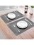 Placemat Çapraz Dokunma Dokuma Slip Olmayan Yalıtım Placemat Yıkanabilir Masa Paspasları Seti 8 (8 Pcs Placemats Gümüş Gray) (Yurt Dışından) 3