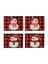 Noel Masası Placemat Kar Adamı Kar Tanesi ve Kış Kardan Adam Set 4 Placemat Dekoratif Yıkanabilir Masa Paspasları (Yurt Dışından) 1