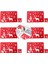 Noel Placemat Yıkanabilir Masa Yer Paspas Setleri 12 Placemat &amp 12 Su Bardağı Paspas Geyik Noel Ağacı Kar Tanesi Basılı (Yurt Dışından) 2