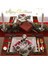 Noel Placemats Yemek Masası Için Noel Isıya Dayanıklı Placemats Pamuk Keten Kaymaz Yer Paspasları Tatil Için (Yurt Dışından) 4