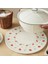 4pcs Tutkuk Yuvarlak Pamuklu Dokuma Yalıtım Pad Masası Paspas Baskılı Placemat Cup Coaster Çiçek (Yurt Dışından) 5