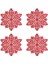 Kar Tanesi Placemats Dekorasyonları Kırmızı Kar Tanesi Tablematları Mutfak Masa Paspasları Noel Tatili Düğün Dekoratif A (Yurt Dışından) 1