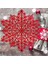Kar Tanesi Placemats Dekorasyonları Kırmızı Kar Tanesi Tablematları Mutfak Masa Paspasları Noel Tatili Düğün Dekoratif A (Yurt Dışından) 5