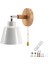 Nordic Ahşap Duvar Lambası Başucu Duvar Lambası Sconce Duvar Işığı Yatak Odası Koridoru Ile Koridor Serbestçe Döner (Beyaz) (Yurt Dışından) 1
