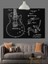 Gitar Şeması Teknik Çizim Dekoratif Kanvas - Mdf Ahşap Tablo 1