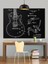 Gitar Şeması Teknik Çizim Dekoratif Kanvas - Mdf Ahşap Tablo 2