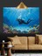 Deniz Altında Dalgıç ve Balık Dekoratif Kanvas - Mdf Ahşap Tablo 4