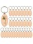 30PCS Oval Ahşap Anahtarlık Boşluklar Bitmemiş Ahşap Anahtarlık Boş Anahtar Halkası Anahtar Etiketi Ahşap Gravür Boş Anahtar Zincirleri (Yurt Dışından) 1