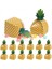 50PCS Ananas Şeker Kurabiye Kutusu Hawai Partisi Paketleme Kutusu Çantası Luau Yaz Doğum Düğün Dekorasyonu (Yurt Dışından) 1