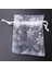 500 Pcs Organza Düğün Çantaları Drawstring Mücevher Torbası Çantalar Gümüş Beyaz Kar Tanesi Baskılı Sefer Parti Çanta Çantaları (Yurt Dışından) 3